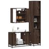 vidaXL Set de muebles baño 3 pzas madera contrachapada roble marrón