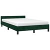 vidaXL Estructura cama sin colch&oacute;n terciopelo verde oscuro 120x200 cm