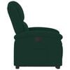 vidaXL Sill&oacute;n reclinable elevable terciopelo verde oscuro