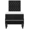 vidaXL Cama tipo Box Spring con colch&oacute;n Negro 80 x 200 cm Terciopelo
