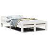 vidaXL Estructura de cama sin colch&oacute;n madera de pino blanco 135x190 cm