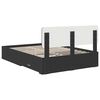vidaXL Estructura de cama Negro 150 x 200 cm Madera de ingenier&iacute;a
