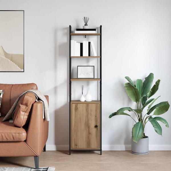 vidaXL Estanter&iacute;a para libros Roble artesanal 40 x 24 x 161 cm