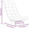 vidaXL Silla giratoria de suelo de tela blanca 70x51x79 cm