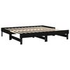 vidaXL Sofá cama extraíble sin colchón negro 2x(90x190) cm