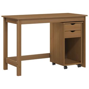 vidaXL Juego de escritorio y gabinete 2 uds. Marr&oacute;n Miel