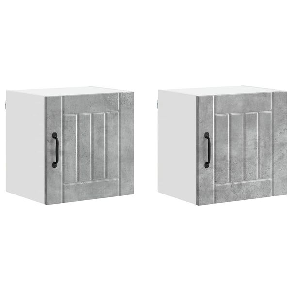 vidaXL Mueble de Cocina Lucca 2 pcs Gris Concreto 40 x 31 x 40 cm