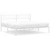 vidaXL Estructura cama sin colchón con cabecero metal blanco 180x200cm