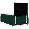 vidaXL Cama box spring con colch&oacute;n terciopelo verde oscuro 120x190 cm