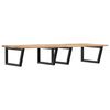 vidaXL Estante de lavabo de pared acero y madera maciza de acacia