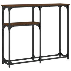 vidaXL Mesa consola madera de ingenier&iacute;a marr&oacute;n roble 90x22,5x75 cm