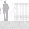 vidaXL Valla con Poste Gris 1,5 x 10 m Acero y PVC