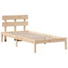 vidaXL Estructura de cama Marrón 90 x 190 cm Madera maciza de Pino