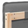 vidaXL Cabecero tapizado con cabecera Gris Natural y Claro 200 cm