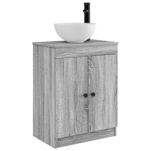 vidaXL Vanidad de ba&ntilde;o con lavabo Sonoma gris 54 x 35 x 83 cm