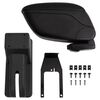 vidaXL Reposabrazos para coche ABS negro 12x29x(32-46) cm
