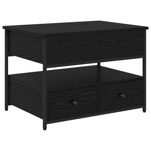 vidaXL Mesa de Caf&eacute; Roble Negro 70 x 50 x 54.5 cm Madera de ingenier&iacute;a