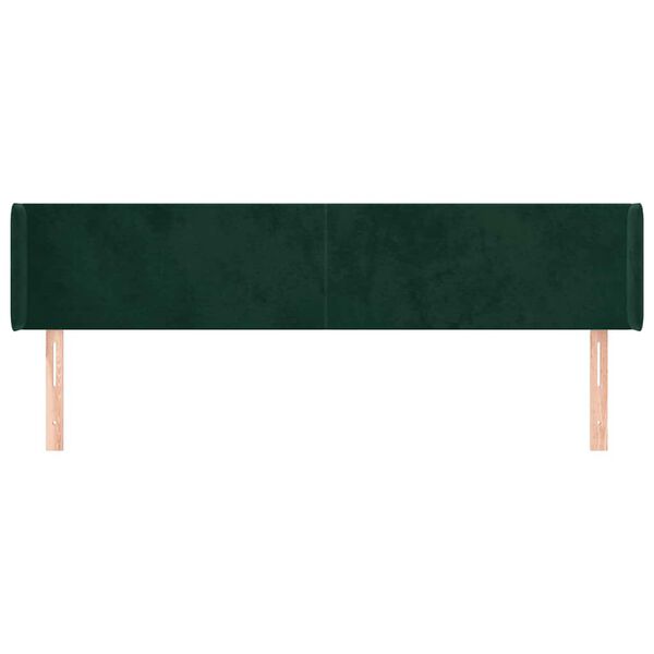 vidaXL Cabecero de terciopelo verde oscuro 163x16x78/88 cm