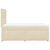 vidaXL Cama box spring con colch&oacute;n tela color crema 120x190 cm