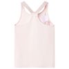 Camiseta de tirantes infantil rosa suave 128