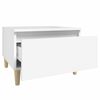 vidaXL Mesa auxiliar de madera contrachapada blanco 50x46x35 cm