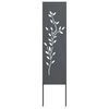 vidaXL Pantalla de Privacidad para Jard&iacute;n Floral Antracita 32 x 140 cm
