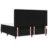vidaXL Cama tipo Box Spring con colch&oacute;n Negro 180 x 200 cm tela