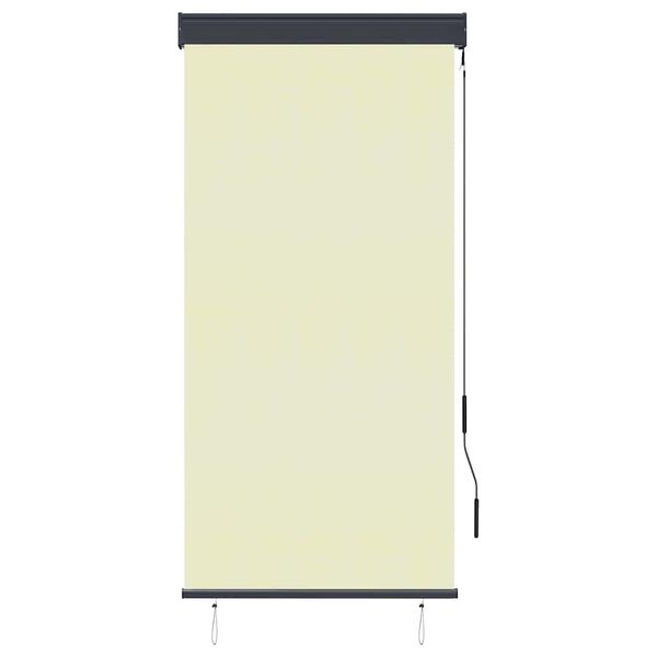 vidaXL Estor enrollable de exterior color crema 80x250 cm
