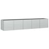 vidaXL Arriate de acero galvanizado plateado 400x80x77 cm