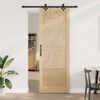 vidaXL Puerta Corredera ORKDAL Marr&oacute;n 83 x 232 cm