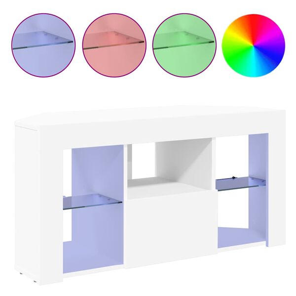 vidaXL Armario LED para TV de Esquina 100 x 40 x 50 cm