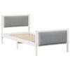 vidaXL Estructura de cama con cabecera Gris Claro 90 x 190 cm tela
