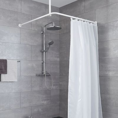 Kleine Wolke Barra para cortina de ducha universal 3 tamaños blanco