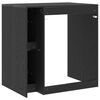 vidaXL Armario para lavadora con puerta Roble Negro 87 x 60 x 89 cm