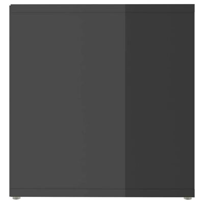 vidaXL Mueble para TV madera contrachapada gris brillo 72x35x36,5 cm