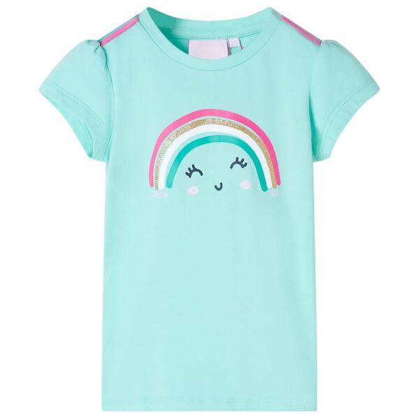 Camiseta infantil verde menta claro 104