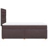 vidaXL Cama box spring con colch&oacute;n tela marr&oacute;n oscuro 90x200 cm