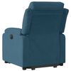 vidaXL Sill&oacute;n reclinable elevable de terciopelo azul
