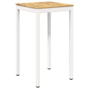 vidaXL Mesa de Bar para Jard&iacute;n Blanco 60 x 60,5 x 105 cm