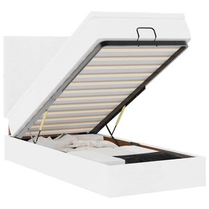 vidaXL Cama otomana colch&oacute;n cuero sint&eacute;tico blanco 80x200cm