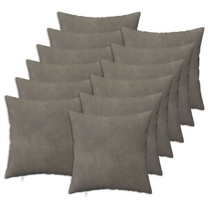 vidaXL Funda de almohada 12 uds. HEERLEN Gris Claro 40 x 40 cm
