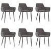 vidaXL Sillas de comedor 6 unidades terciopelo gris oscuro