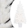 vidaXL Árbol artificial de Navidad con hojas realistas blanco 90 cm
