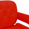 vidaXL Silla de comedor giratoria de cuero sint&eacute;tico roja