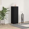vidaXL Armario Zapatero con estante Roble Negro 29,5 x 35 x 101 cm
