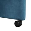 vidaXL Sillas de Comedor con Ruedas 2 pcs Azul 58 x 67 x 97 cm