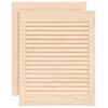 vidaXL Puertas de armario de lamas 2 uds madera de pino 61,5x49,4 cm
