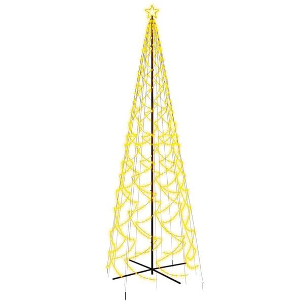 vidaXL &Aacute;rbol de Navidad c&oacute;nico 1400 LED blanco c&aacute;lido 160x500 cm