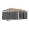 vidaXL Cenador con mosquitera gris taupe 6x3x2,73 m 180 g/m&sup2;