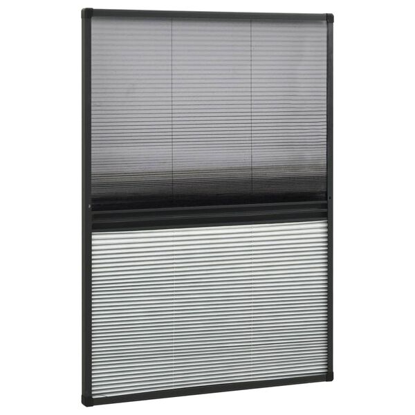 vidaXL Mosquitera plisada para ventanas aluminio con sombra 80x120 cm